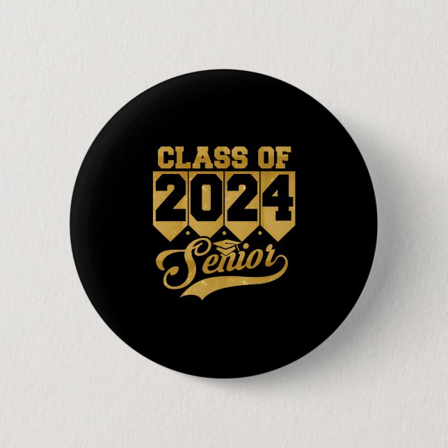 Class Of 2024 Senior High School Button (Front)
