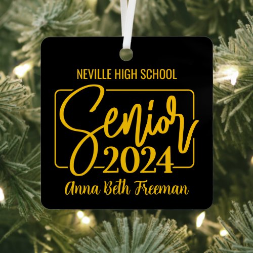 Class of 2024 Senior Personalized Metal Ornament