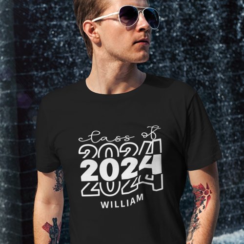 Class of 2024 senior with name T_Shirt