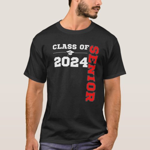 Class Of 2024 Senior Year 24 Back To School Colors T_Shirt