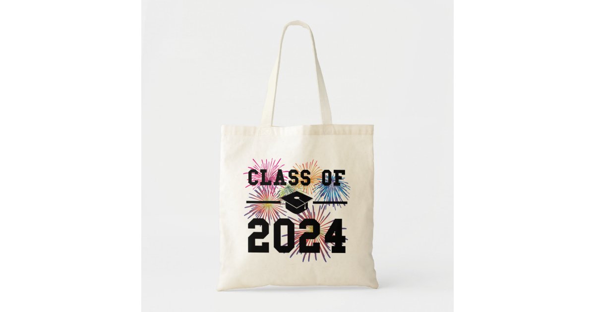 Funny 2024 College Graduate Graduation Grad Students Seniors Zip Tote Bag
