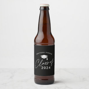 Class of 2024 Simple Graduation Beer Bottle Label