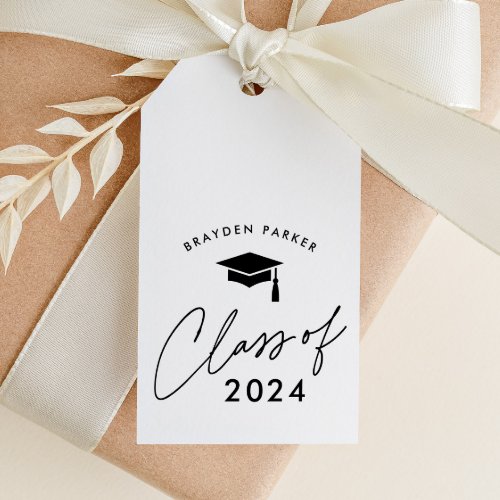 Class of 2024 Simple Graduation Favor Gift Tags