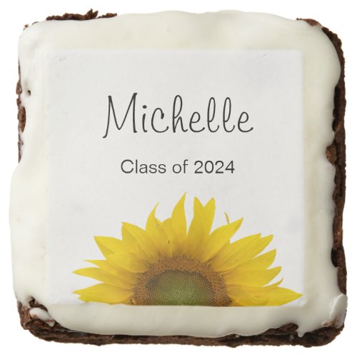Class of 2024 Sunflower Graduation Party Brownie