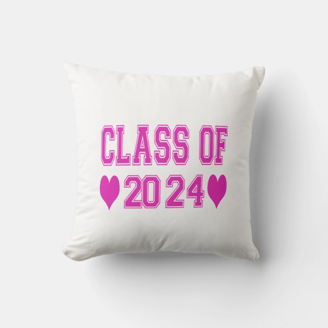 Class Of 2024 Throw Pillow (Front)