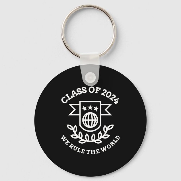 Class Of 2024 We Rule The World White Design Keychain Zazzle   Class Of 2024 We Rule The World White Design Keychain R44b39121c2464b78b08e006bc03ec508 C01k3 630 