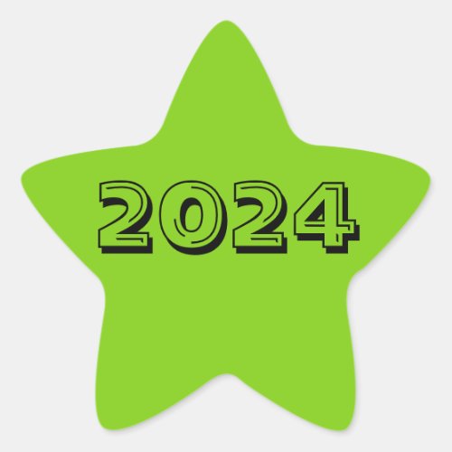 Class of 2024 Yellow Green Star Sticker by Janz