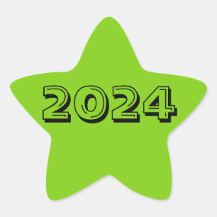 Class of 2024 Yellow Green Star Sticker by Janz