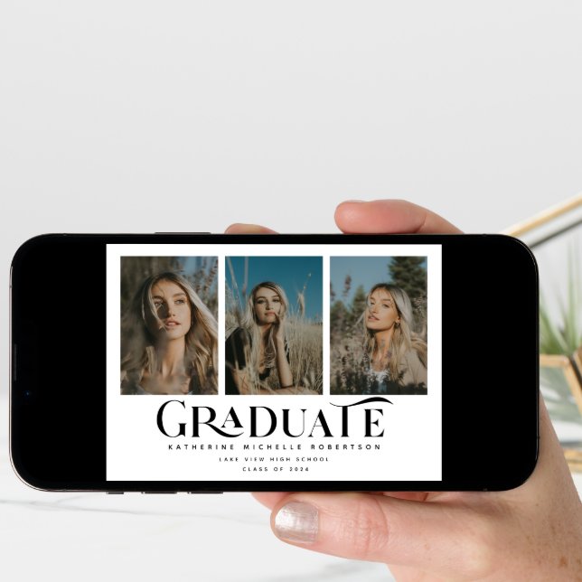 Class of 2025 | 3 Photo Graduation Announcement (Front Digital)
