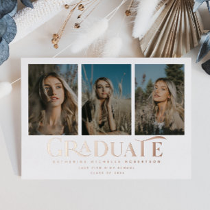 Class of 2025   3 Photo Graduation Announcement