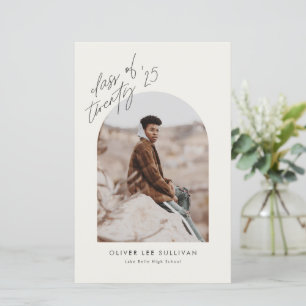 Class of 2025 Beige Arch Graduation Invitation