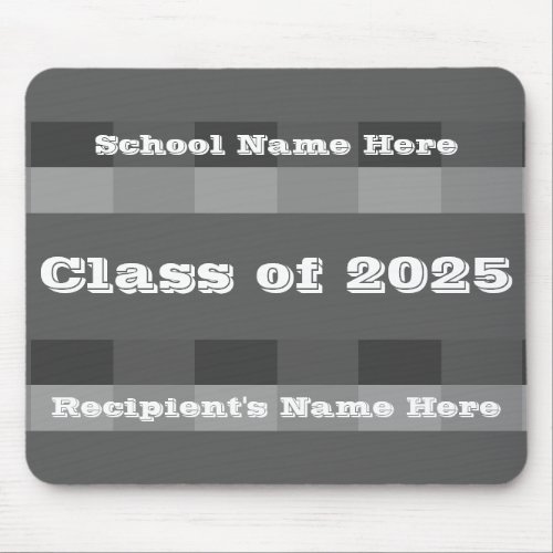 Class of 2025 Black Band Mousepad by Janz