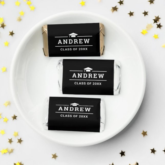 Class of 2025 Black Personalized Graduate Name Hershey's Miniatures (Creator Uploaded)