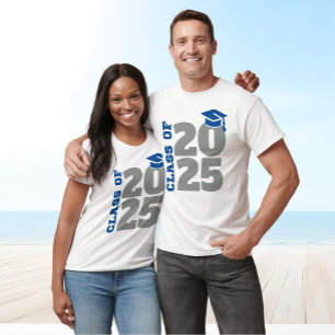 Class of 2025 Blue and Gray Graduate T-Shirt