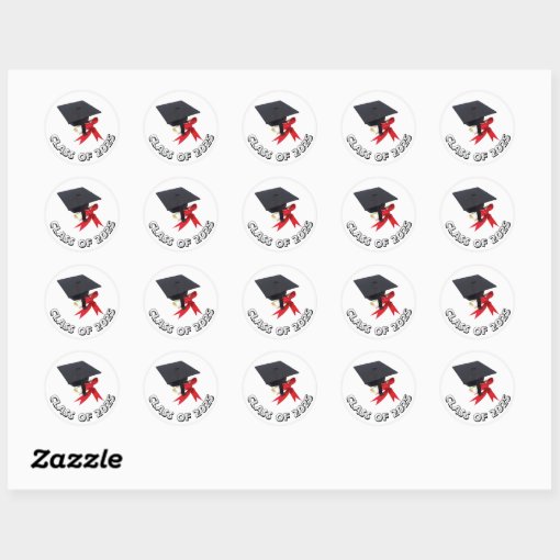 Class of 2025 Cap and Diploma Sticker by Janz Zazzle