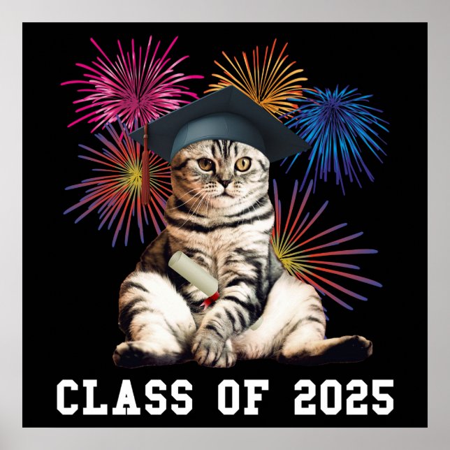 Class of 2025 Cat Lover Poster (Front)