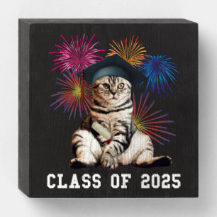 Class of 2025 Cat Lover Wooden Box Sign
