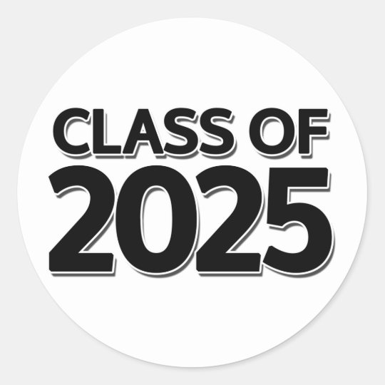 Class of 2025 classic round sticker