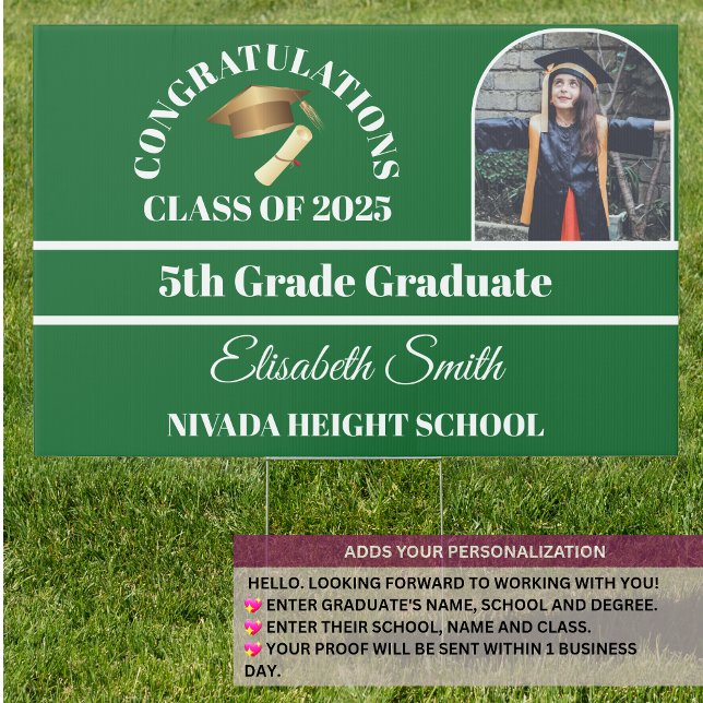 Class of 2025 College Bound Yard Sign - Personaliz (Class of 2025 College Bound Yard Sign - Personalized Design)