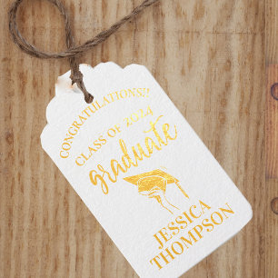 Class of 2025 Congratulations Photo Graduation Foil Gift Tags