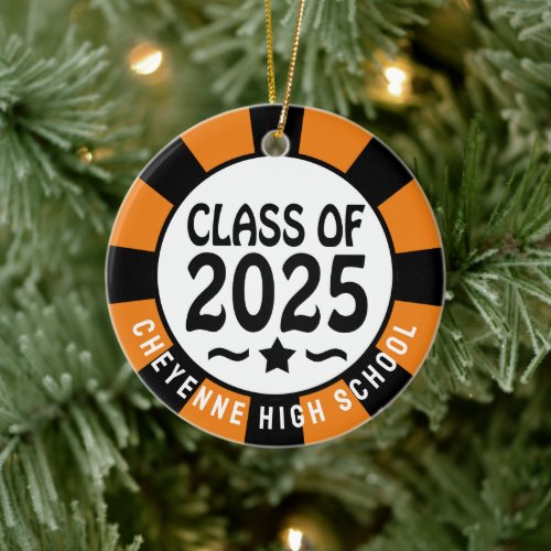 Class of 2025 Custom Photo Graduation Ceramic Ornament