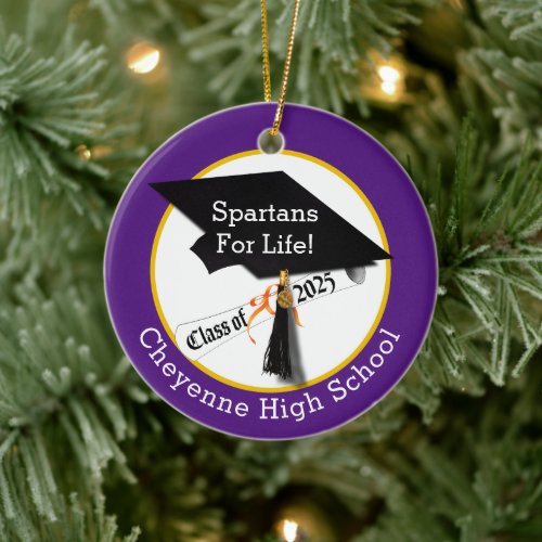 Class of 2025 Custom Photo Graduation Ceramic Ornament