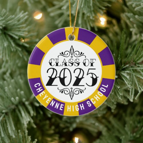 Class of 2025 Custom Photo Graduation Ceramic Ornament