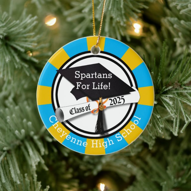 Class of 2025 Custom Photo Graduation Ceramic Ornament (Tree)