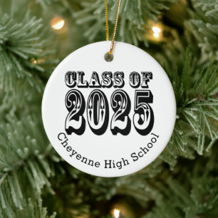 Class of 2025 Custom Photo Graduation Ceramic Ornament