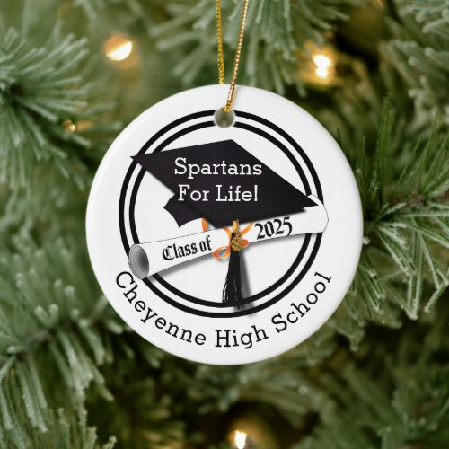 Class of 2025 Custom Photo Graduation Ceramic Ornament