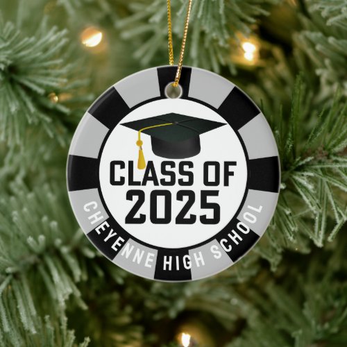 Class of 2025 Custom Photo Graduation Ceramic Ornament