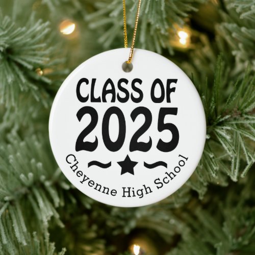 Class of 2025 Custom Photo Graduation Ceramic Ornament