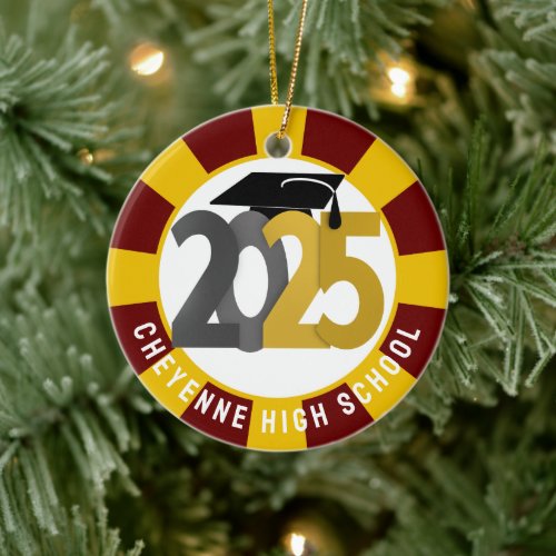 Class of 2025 Custom Photo Graduation Ceramic Ornament