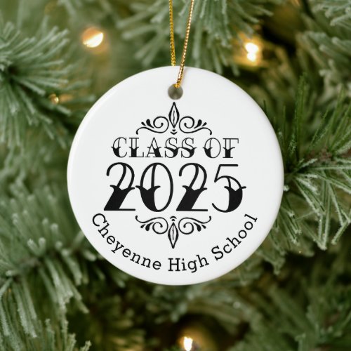 Class of 2025 Custom Photo Graduation Ceramic Ornament