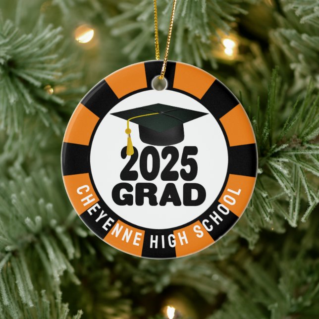 Class of 2025 Custom Photo Graduation Ceramic Ornament (Tree)