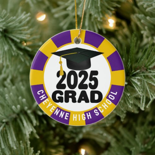 Class of 2025 Custom Photo Graduation Ceramic Ornament