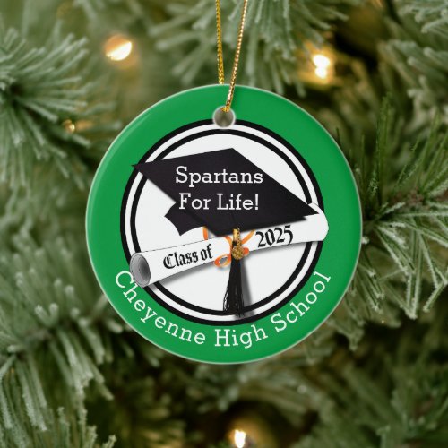 Class of 2025 Custom Photo Graduation Ceramic Ornament