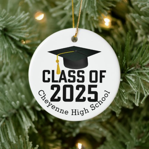 Class of 2025 Custom Photo Graduation Ceramic Ornament