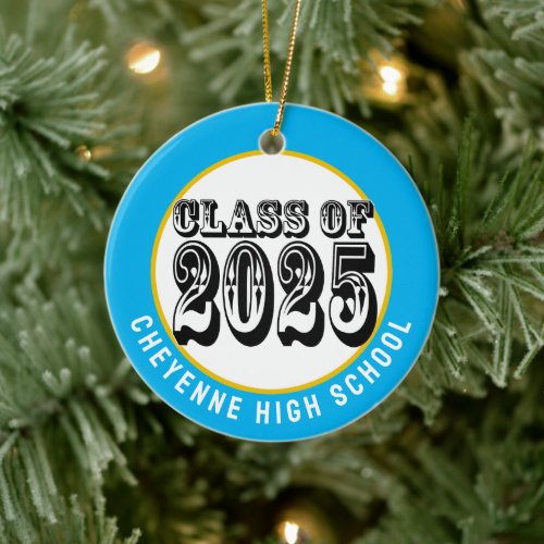 Class of 2025 Custom Photo Graduation Ceramic Ornament