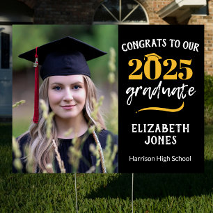Class of 2025 Double Sided Custom Graduation Photo Sign