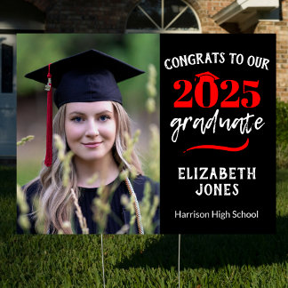 Class of 2025 Double Sided Custom Photo Graduation Sign