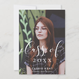 Class of 2025 elegant graduation photo announcement