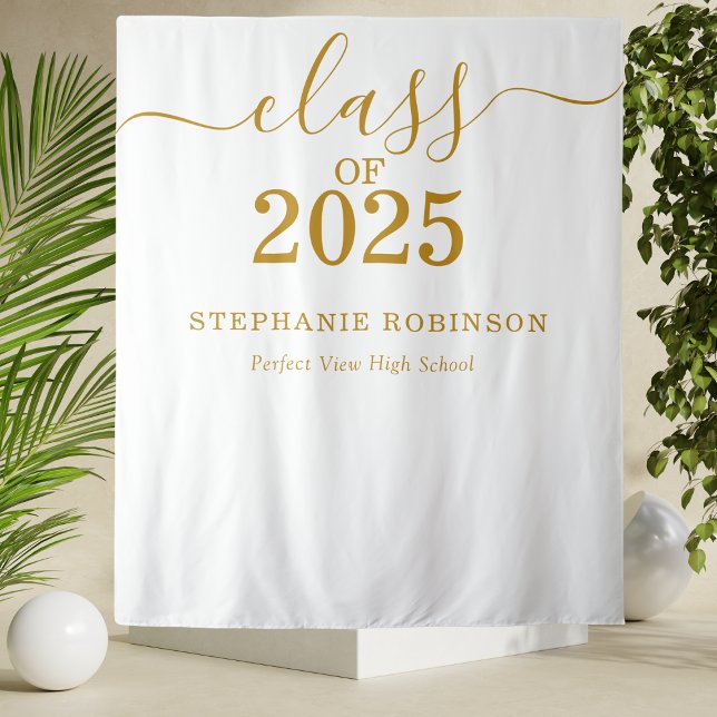 Class of 2025 Gold Script Graduation Backdrop Prop (Creator Uploaded)