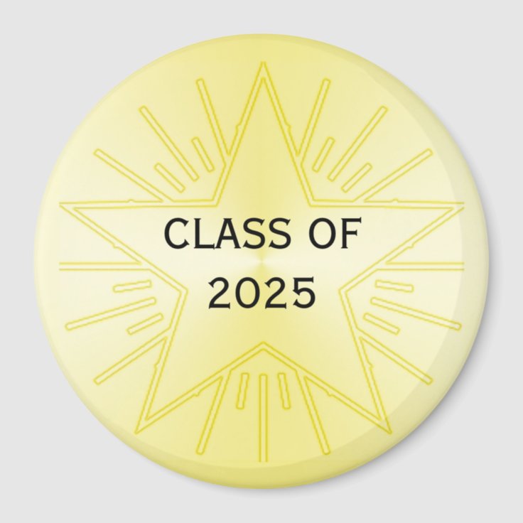 Class of 2025 Gold Star by Janz Zazzle