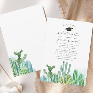 Class of 2025 Grad Cacti Plants Graduation Party Invitation