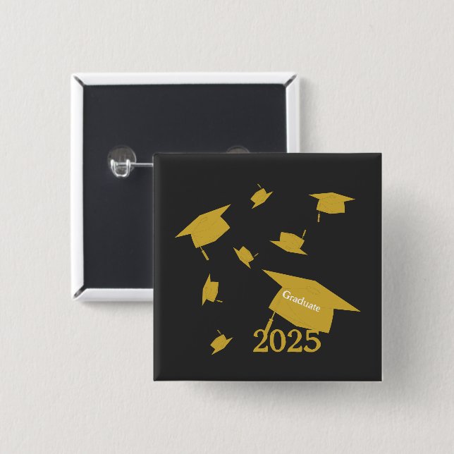 Class of 2025 grad cap  button (Front & Back)