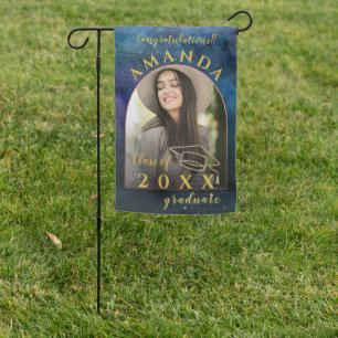Class of 2025 Grad Photo Graduation Announcement Garden Flag