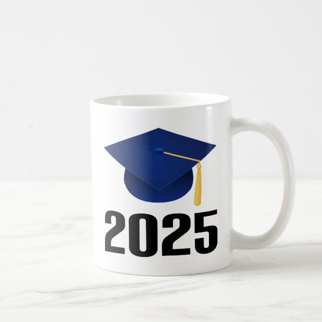Class of 2025 Graduate Hat Gift Coffee Mug (Right)