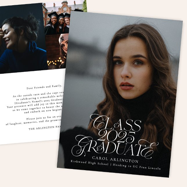 CLASS OF 2025 GRADUATE high school graduation Announcement (Creator Uploaded)