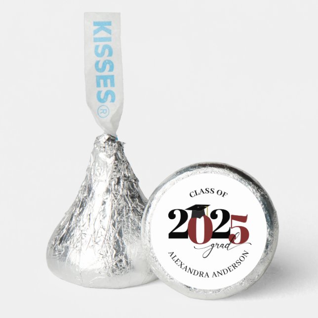 Class of 2025 Graduate Modern Tyopgraphy Hershey®'s Kisses® (Front)